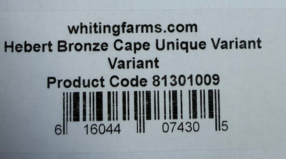 Whiting Hebert Miner Bronze Cape Unique Variant 648-SH-E-L