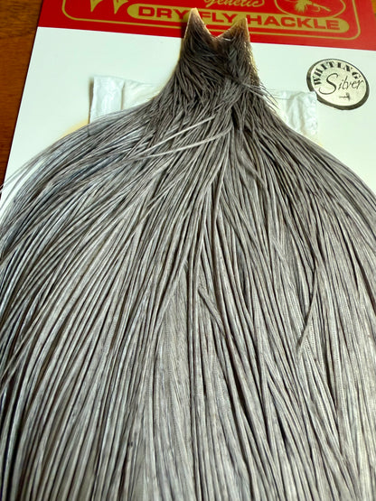 Whiting Farms Silver Grade Rooster Cape Medium Dyed Dun 770-SH-E-L