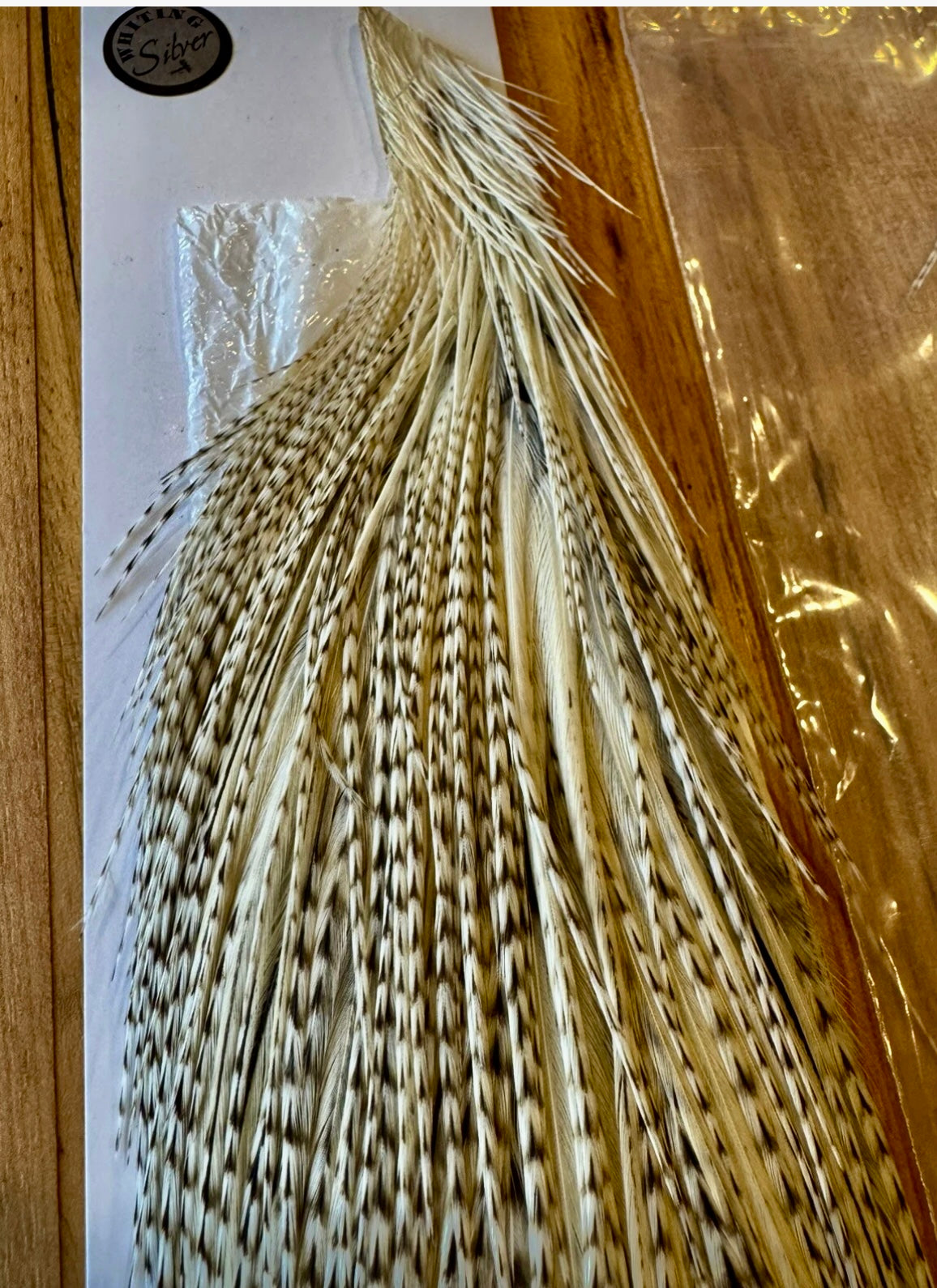 Whiting Farms Dry Fly Hackle SILVER Grade 1/2 Cape UNIQUE VARIANT New 113