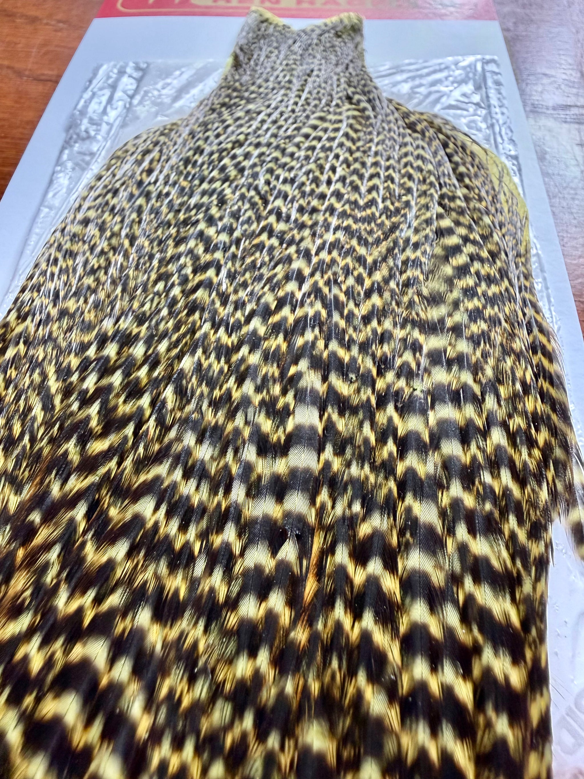 Whiting Farms Hen Cape Grizzly Dyed Olive 309-SH-E-L