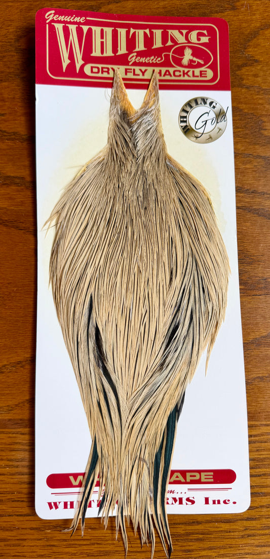 Whiting Gold Grade Rooster Cape Golden Badger 634-SH-E-L
