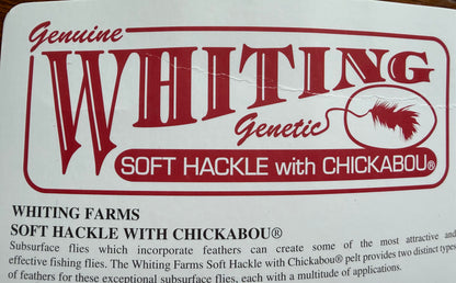 Whiting Hen Soft Hackle/Chickabou Black Laced White Dyed Pink 368-SH-E-L