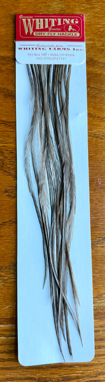 Whiting Dry Fly Hackle 100’s Size 14 Dark Dun 824-SH-E-L