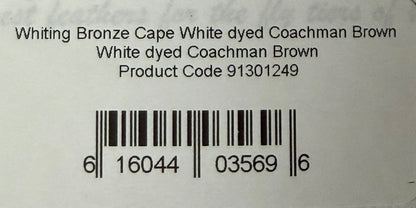 Whiting Farms Bronze Cape White dyed Coachman Brown 228-SH-E-L