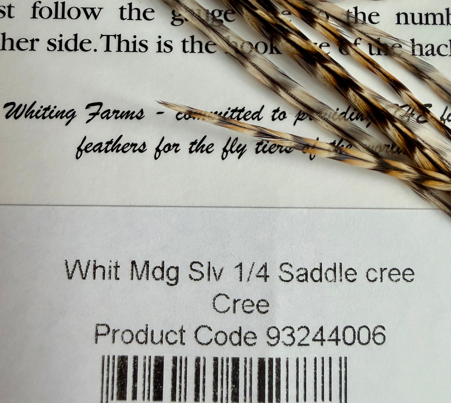 Whiting Farms Silver Midge Quarter Saddle CREE 767-SH-E-L