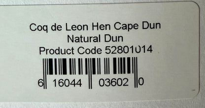 Whiting Cog de Leon Hen Cape Dun Natural Dun 238-SH-E-L