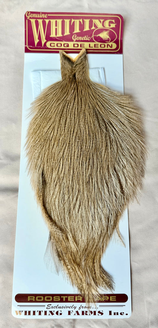 Whiting Farms Coq de Leon Rooster Cape, Medium Pardo 189-SH-E-L