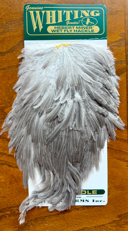 Whiting Hebert Miner Hen Saddle Medium Grey Dun 369-SH-E-L