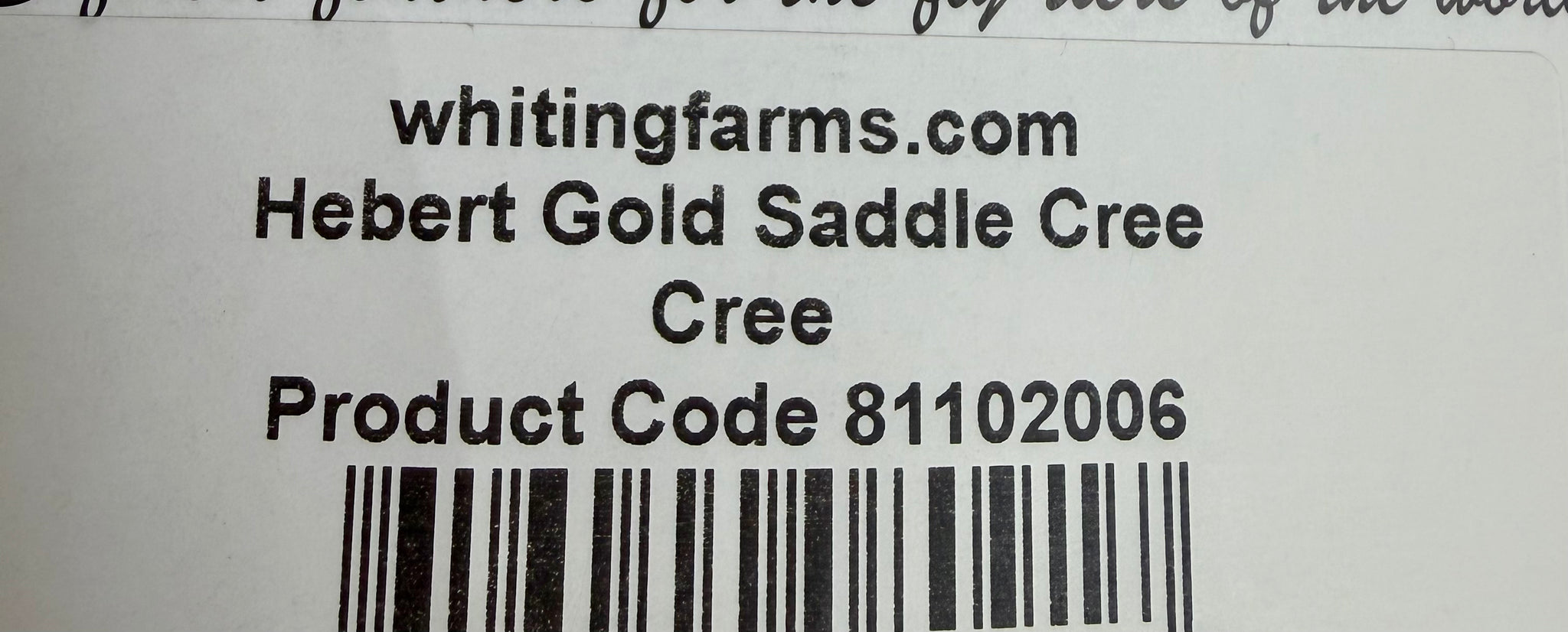 Whiting Hebert Gold Grade Rooster Saddle CREE 808-SH-E-L