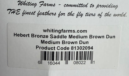 Whiting Farms Hebert Miner Bronze Grade Saddle Medium Brown Dun 655-SH-E-L