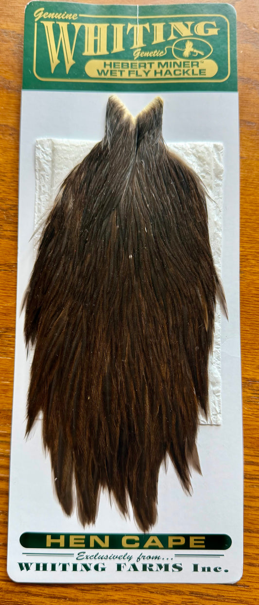 Whiting Hebert Miner Hen Cape Dark Brown Dun 312-SH-E-L