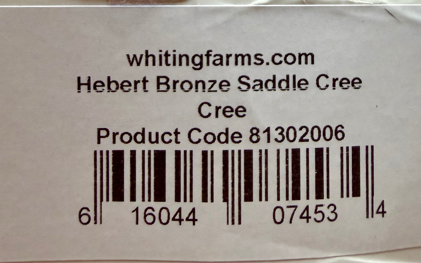 Whiting Hebert Bronze Saddle Cree 273-SH-E-L