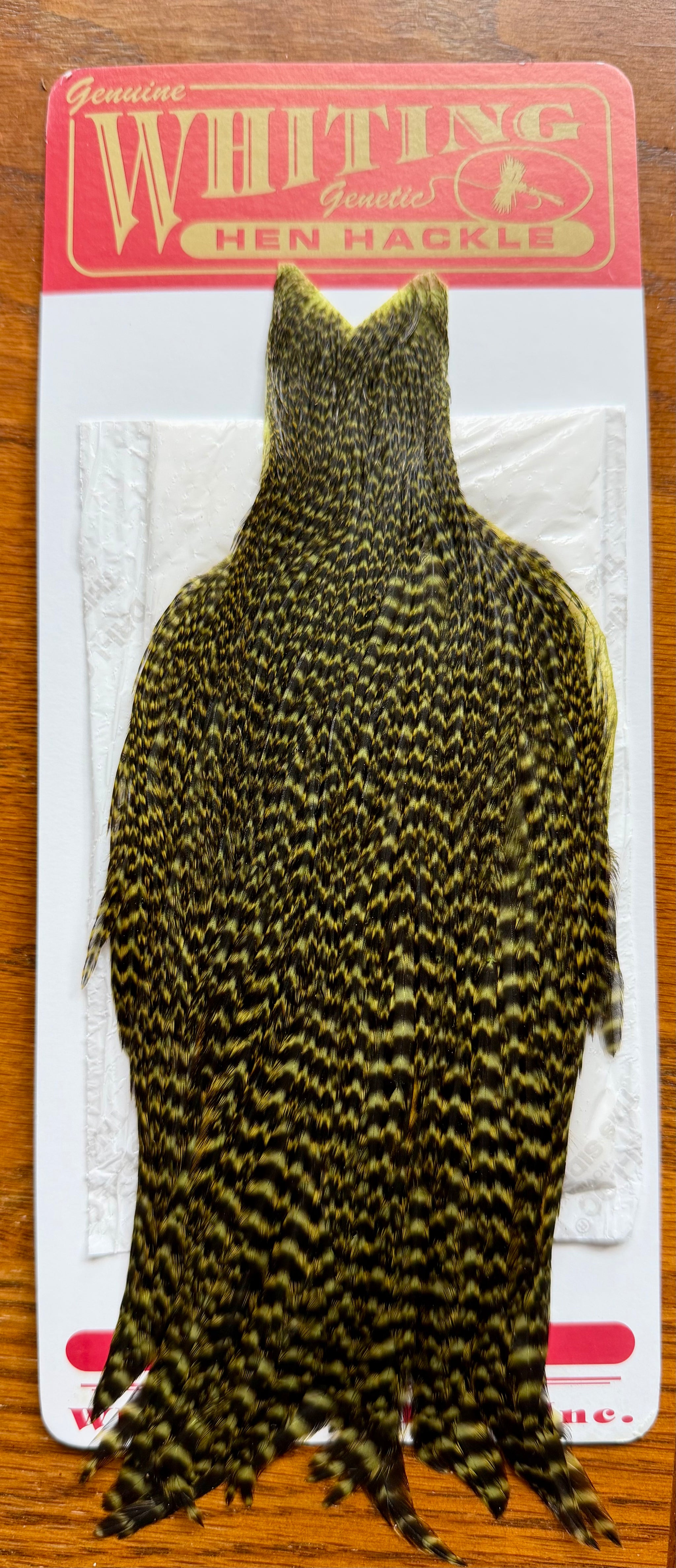Whiting Farms Hen Cape Grizzly Dyed Olive 309-SH-E-L