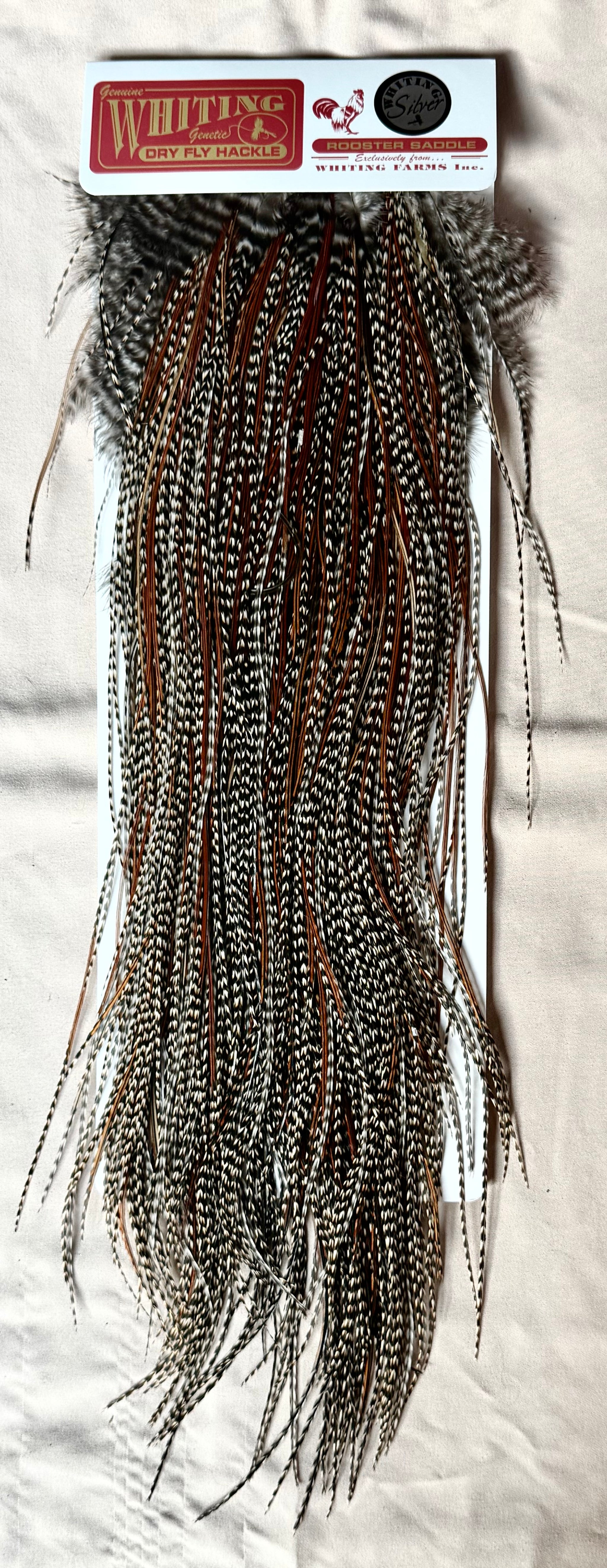 Whiting Farms Silver Grade Midge Rooster Saddle Cree 199-SH-E-L