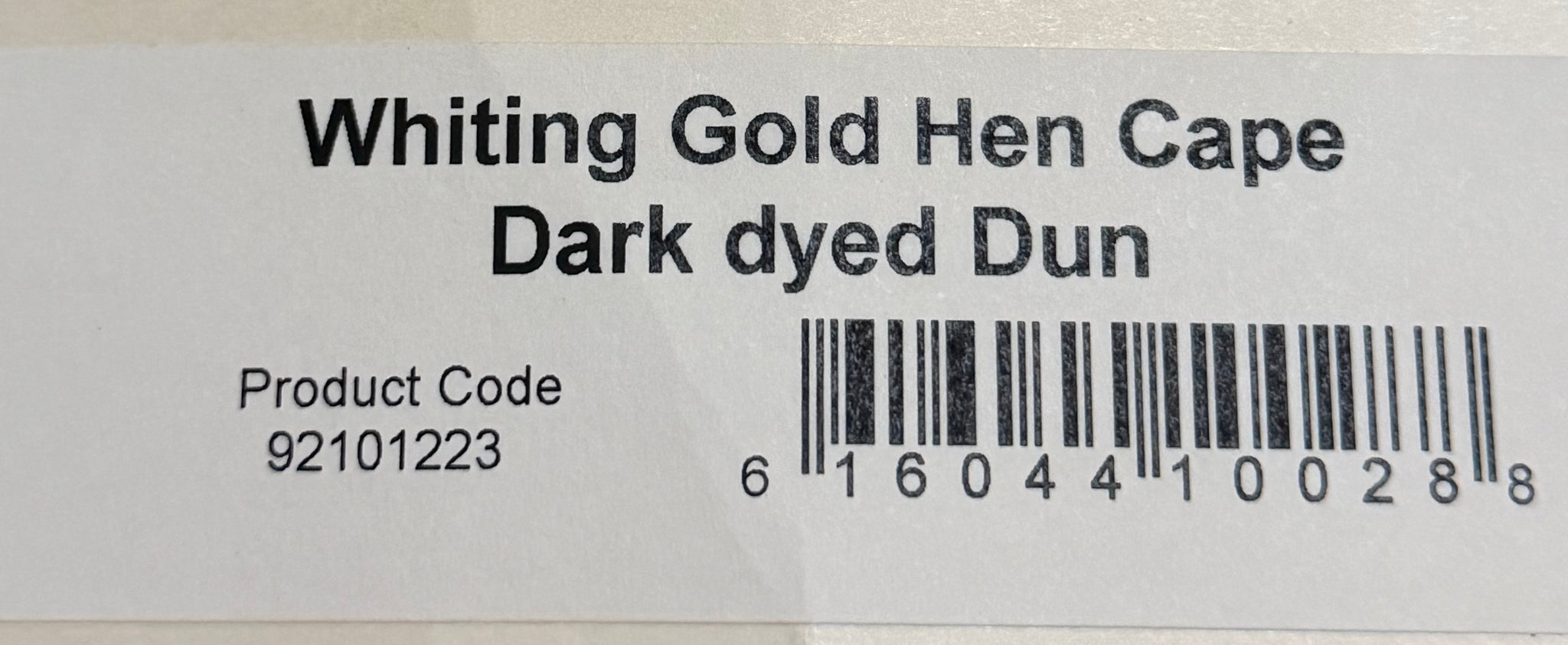 Whiting Hackle Gold Grade Hen Cape Dark Dyed Dun 281-SH-E-L