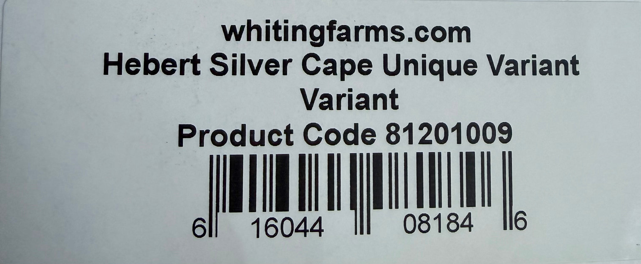 Whiting Hebert Miner Silver Grade Cape Unique Variant 781-SH-E-L