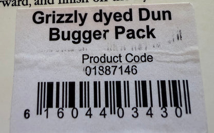 Whiting Farms Bugger Pack Grizzly Dyed Dun 717-SH-E-L