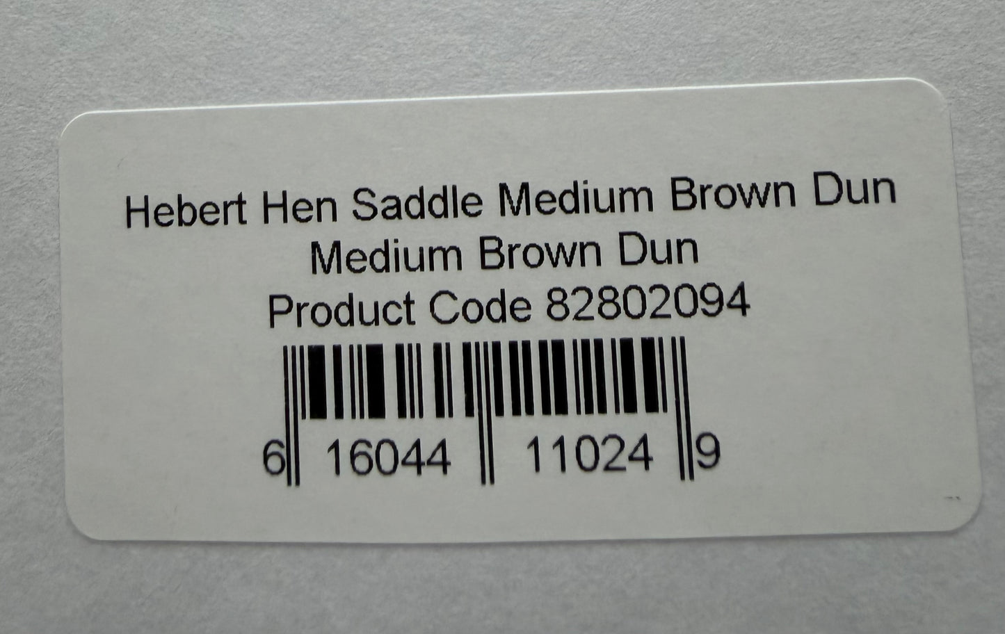 Whiting Hebert Miner Hen Saddle Medium Brown Dun 341-SH-E-L