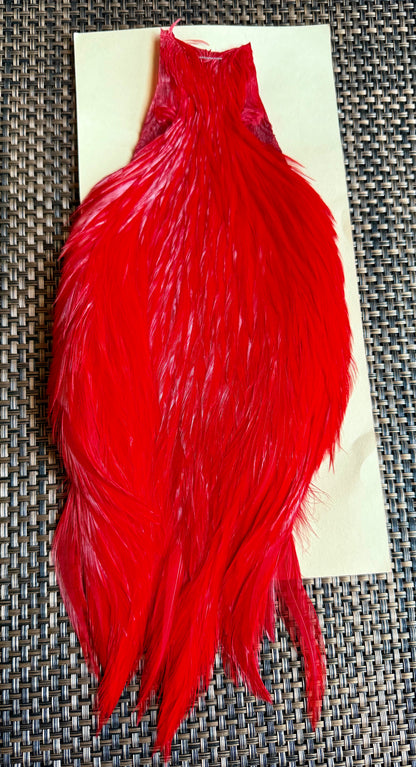 Rooster Cape White Dyed Red 588-SH-E-L