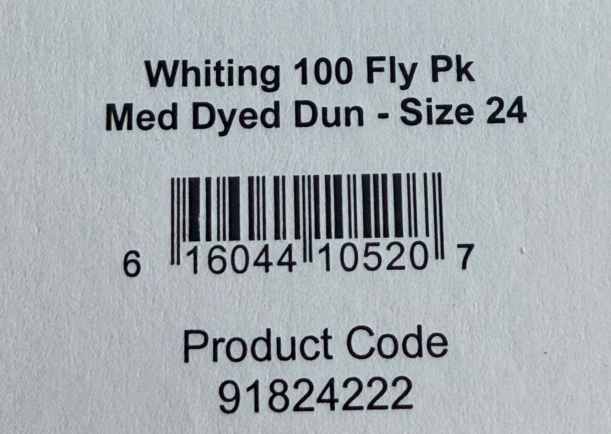 Whiting Dry Fly Hackle 100’s Size 24 Medium Dyed Dun 827-SH-E-L