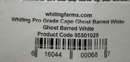 Whiting Farms Pro-Grade Cape Ghost Barred White 296-SH-E-L