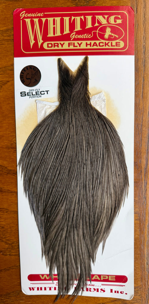 Whiting Farms Silver Grade Select Portion Cape Dark Dyed Dun 771-SH-E-L