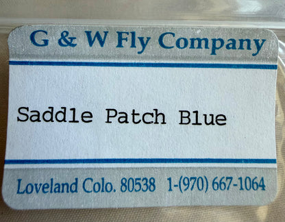 G&W Fly Co Rooster Saddle Patch Blue 556-SH-E-L