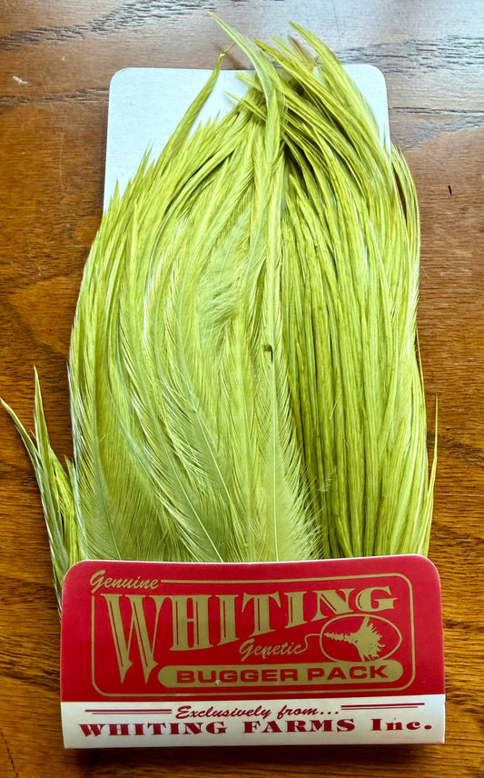 Whiting Farms Bugger Pack White Dyed Olive 332-SH-E-L