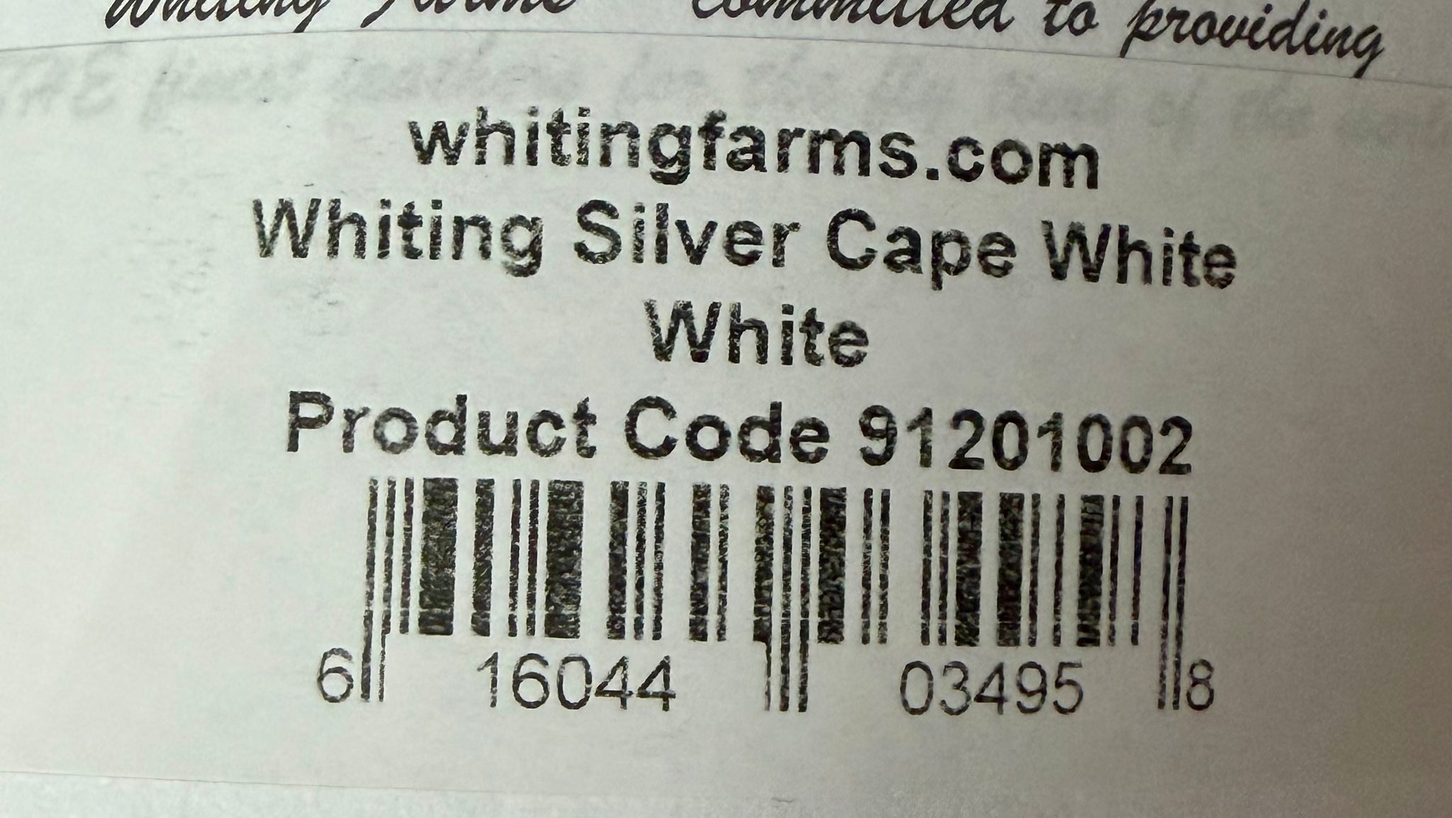 Whiting Farms Silver Cape White 229-SH-E-L