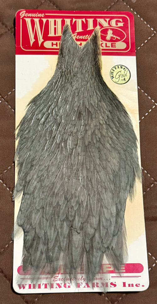 Whiting Hackle Gold Grade Hen Cape Dark Dyed Dun 281-SH-E-L