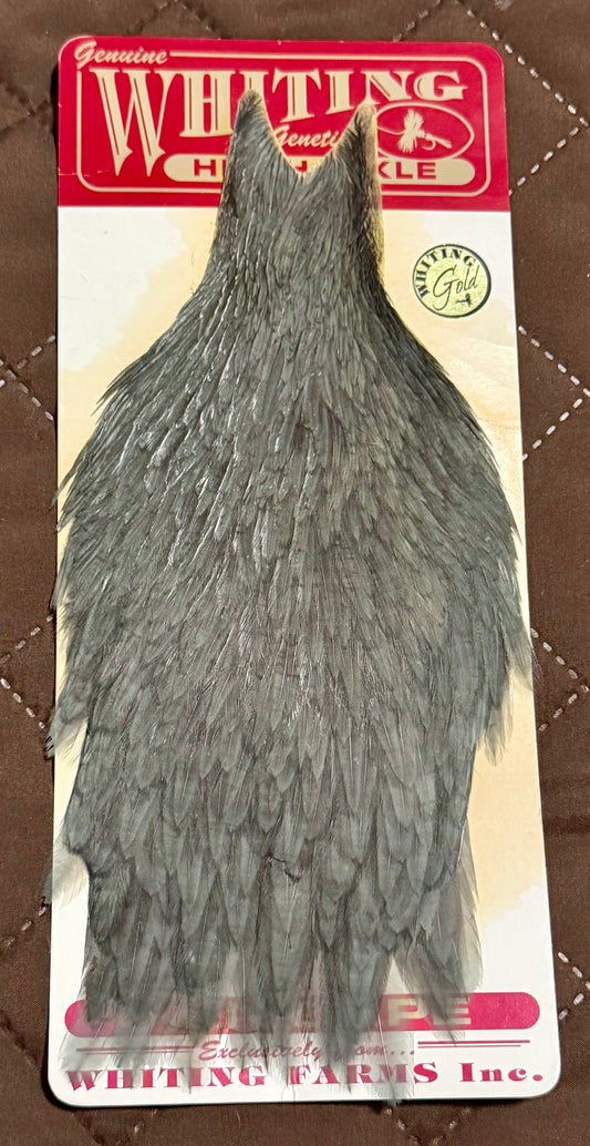 Whiting Hackle Gold Grade Hen Cape Dark Dyed Dun 281-SH-E-L
