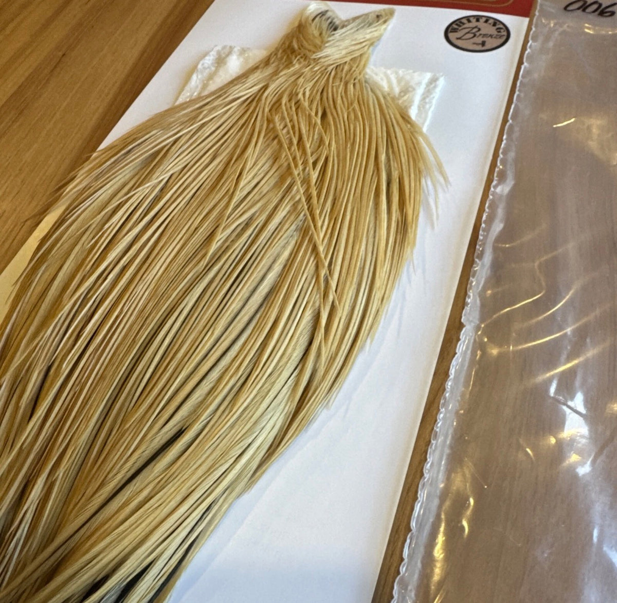 Whiting Farms Bronze Grade Fly Tying Cape: LIGHT GINGER 006