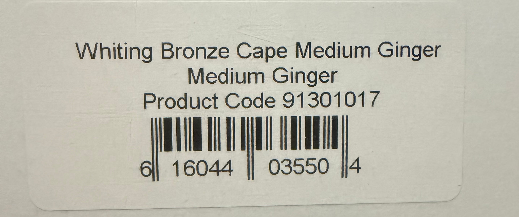 Whiting Farms BRONZE Grade Fly Tying Cape : MED GINGER 015