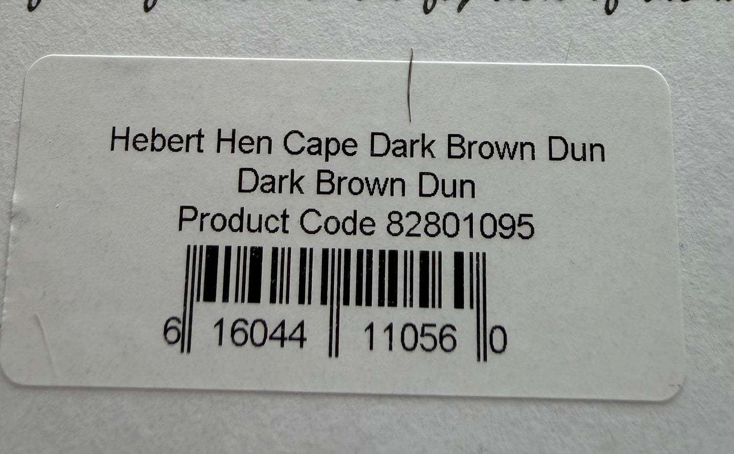 Whiting Hebert Miner Hen Cape Dark Brown Dun 313-SH-E-L