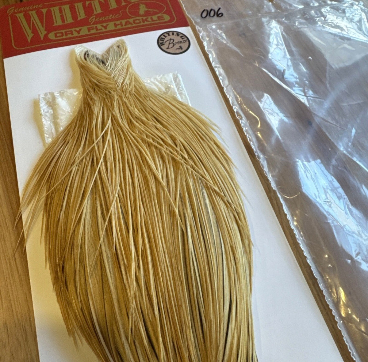 Whiting Farms Bronze Grade Fly Tying Cape: LIGHT GINGER 006