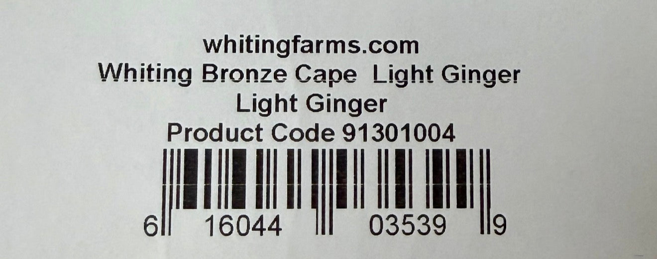 Whiting Farms Bronze Cape Light Ginger 232-SH-E-L