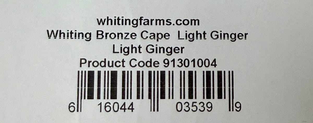 Whiting Farms Bronze Cape Light Ginger 232-SH-E-L
