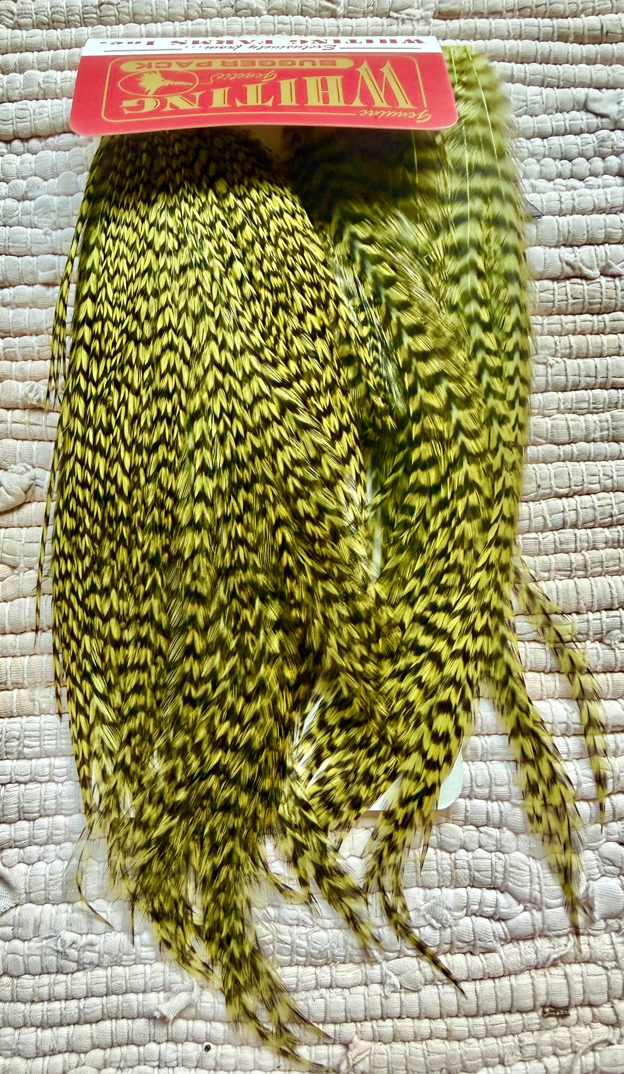 Whiting Bugger Pack Grizzly Dyed Olive 728-SH-E-L