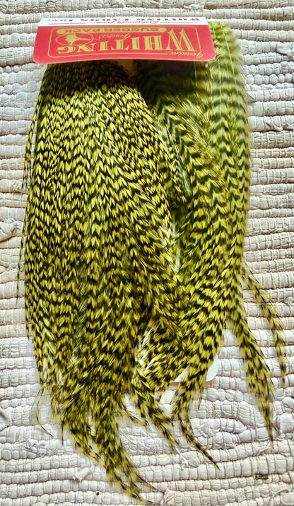Whiting Bugger Pack Grizzly Dyed Olive 728-SH-E-L