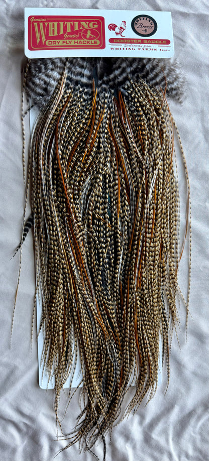 Whiting Farms Bronze Midge Rooster Saddle CREE 799-SH-E-L