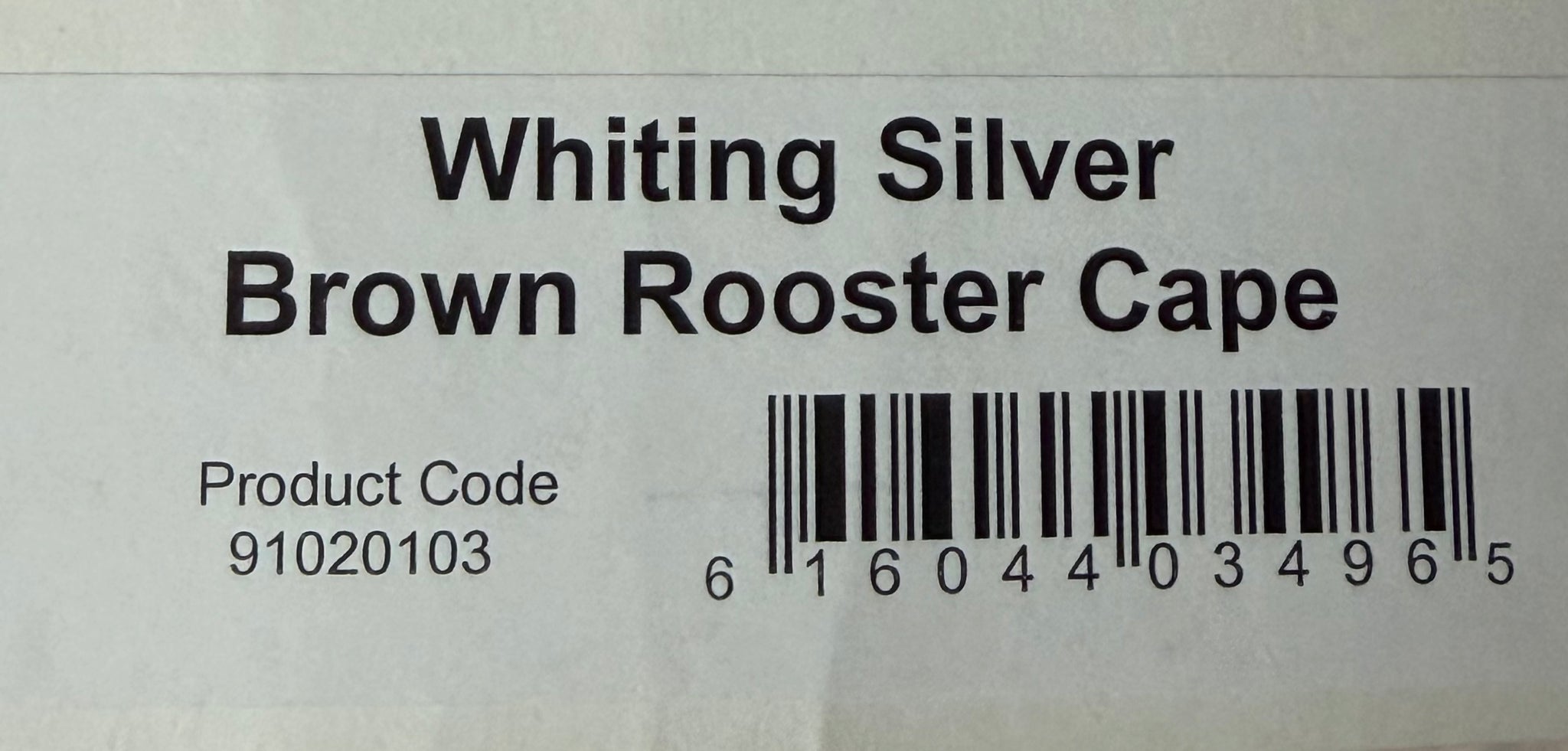 Whiting Farms Silver Rooster Cape Brown 228-SH-E-L