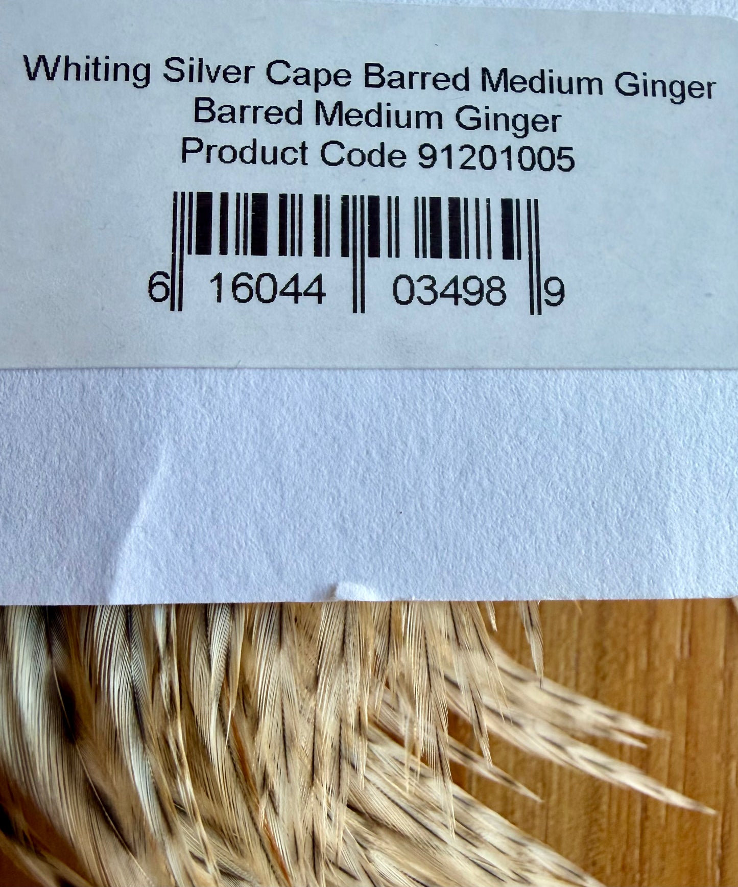 Whiting Farms Silver Cape Barred Medium Ginger 486-SH-E-L
