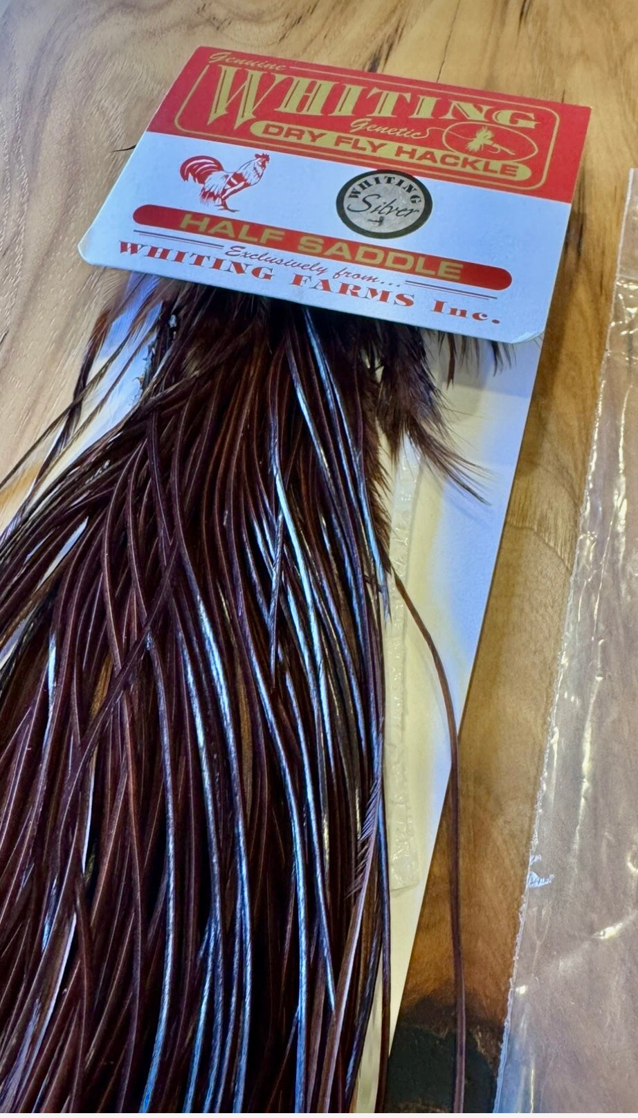 Whiting Farms Dry Fly Hackle SILVER Grade MIDGE 1/2 SADDLE DYED COACHMAN New 129