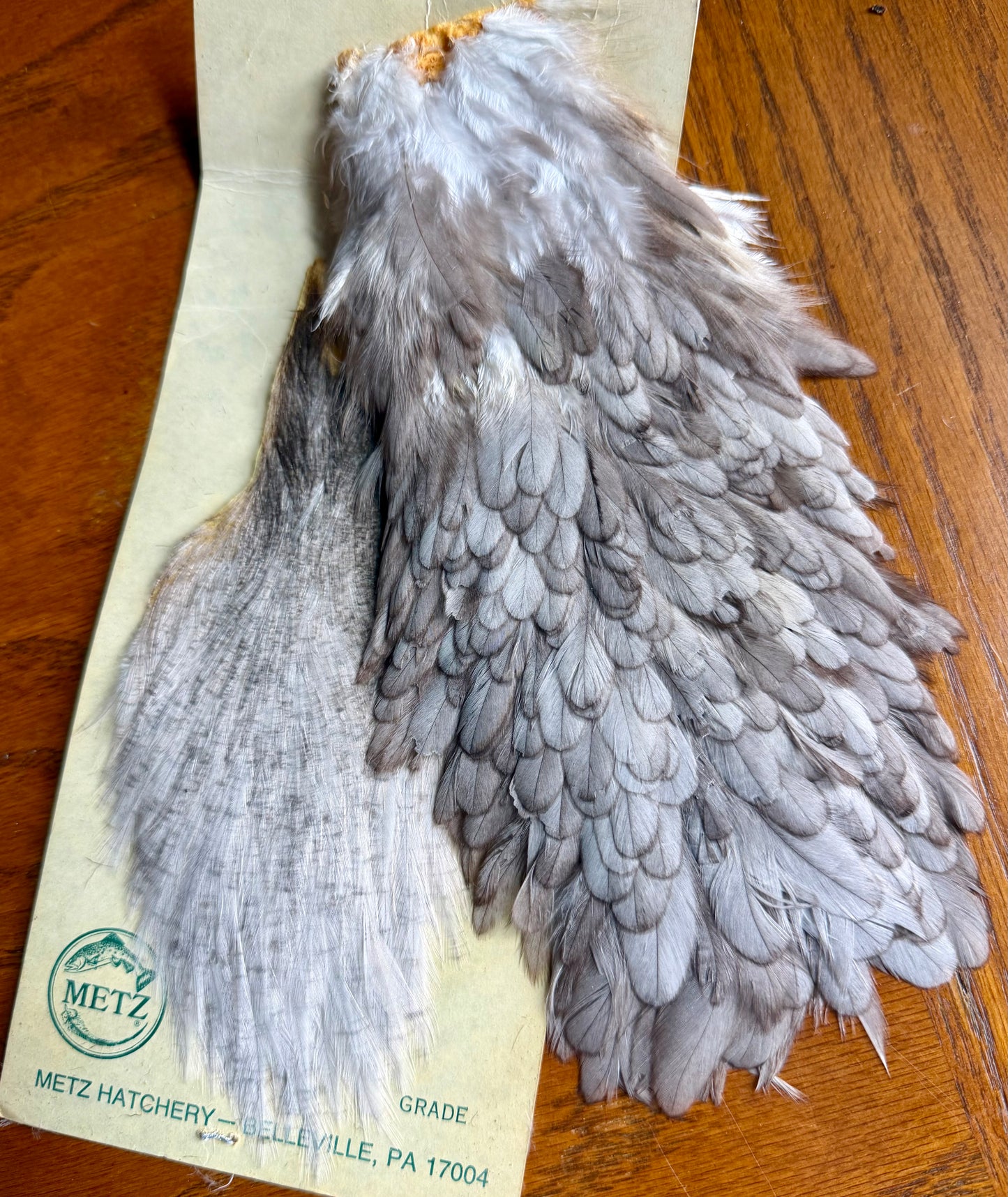 Metz Grade 2 Hen Cape & Hen Saddle Set Light Blue Dun 754-SH-E-L