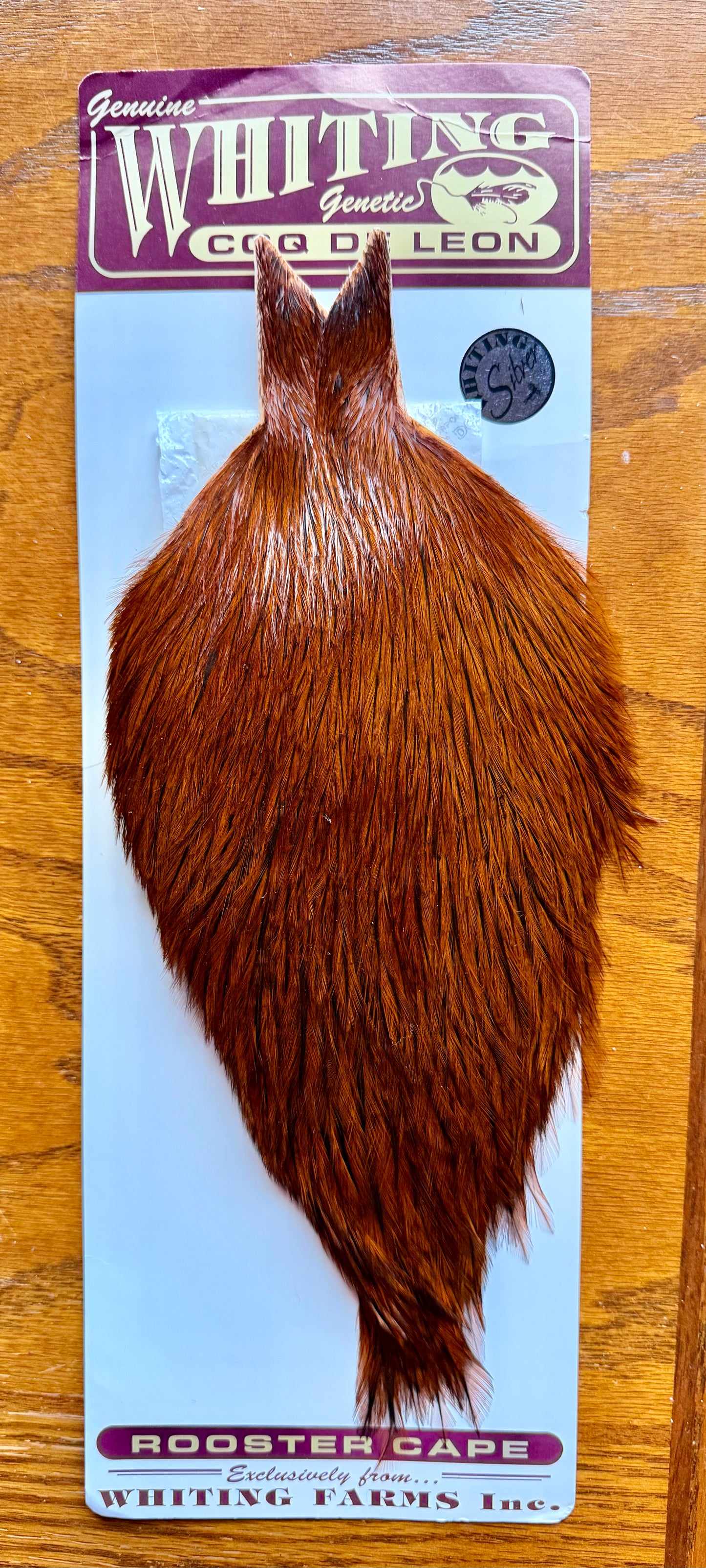 Whiting Coq de Leon Silver Rooster Cape Dyed Furnace 335-SH-E-L