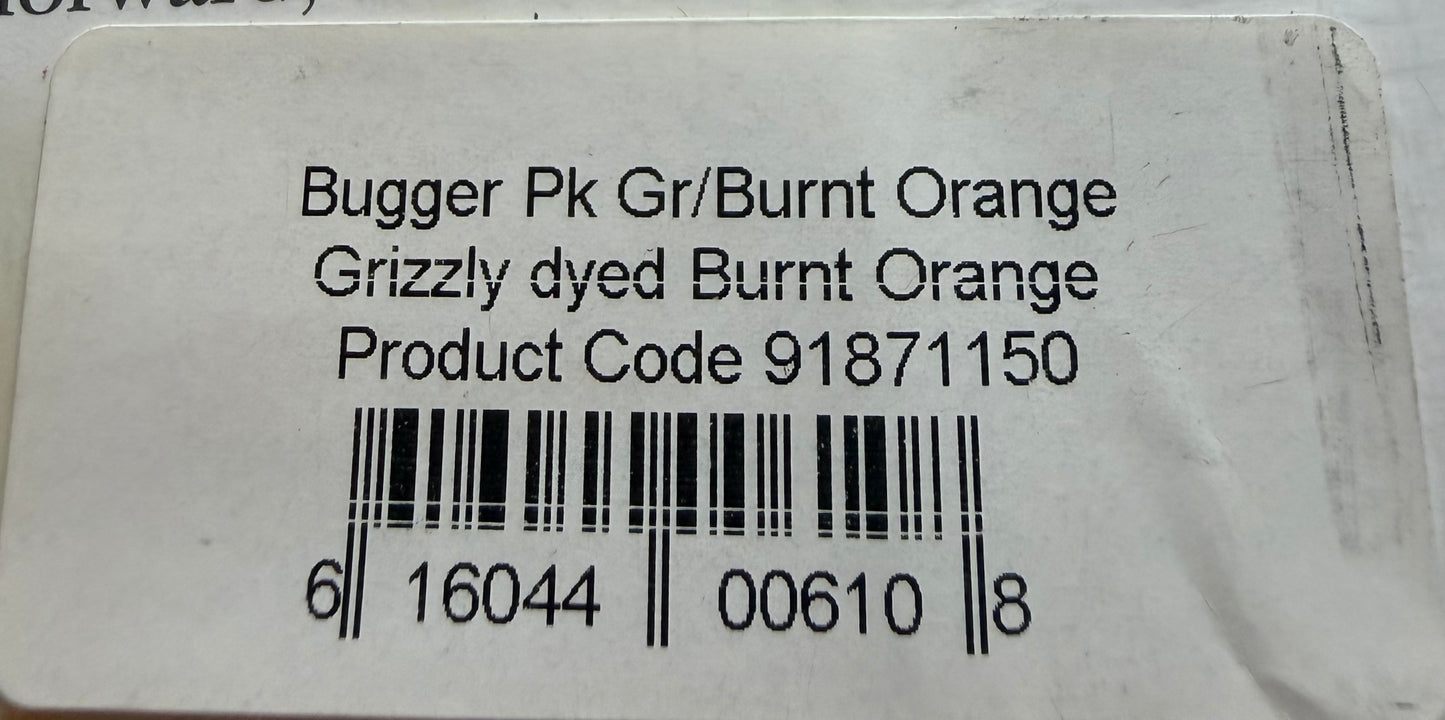 Whiting Farms Bugger Pack Grizzly Dyed Burnt Orange715-SH-E-L