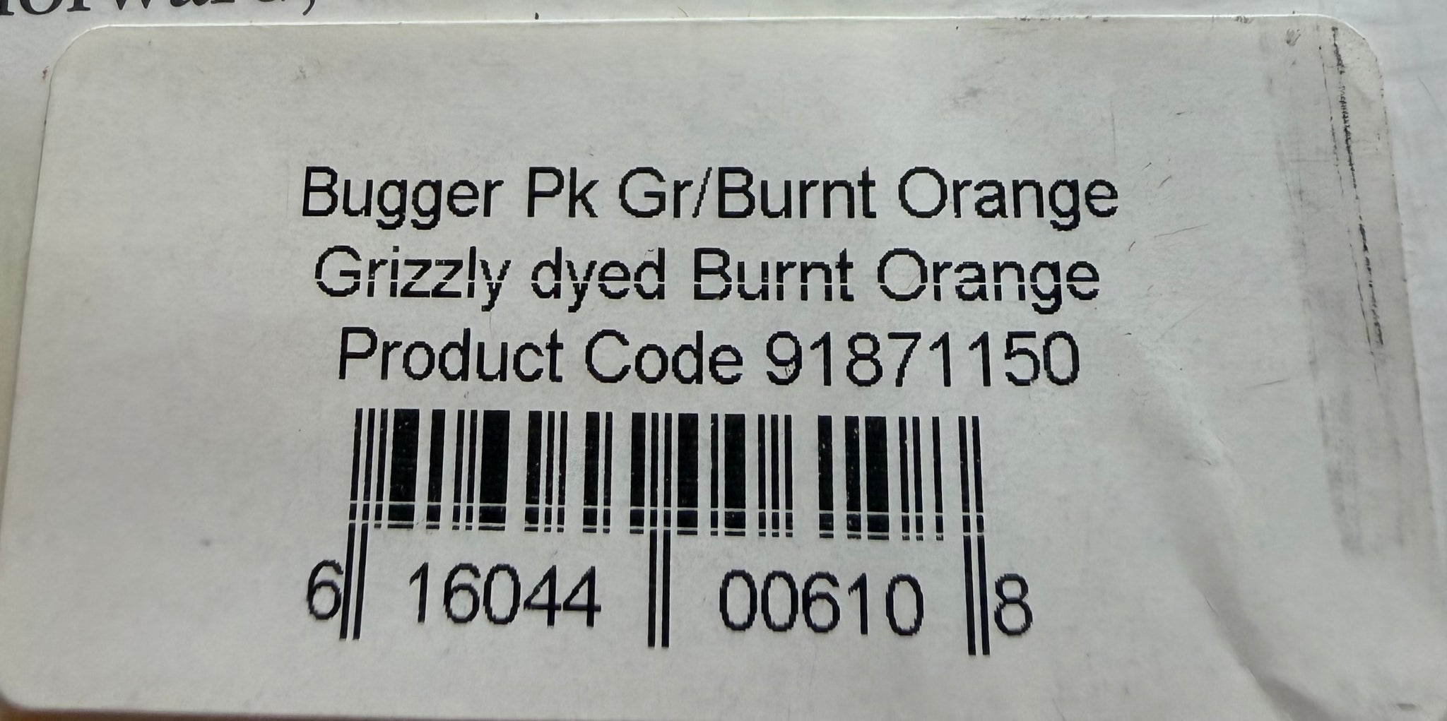 Whiting Farms Bugger Pack Grizzly Dyed Burnt Orange 714-SH-E-L