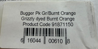 Whiting Farms Bugger Pack Grizzly Dyed Burnt Orange715-SH-E-L