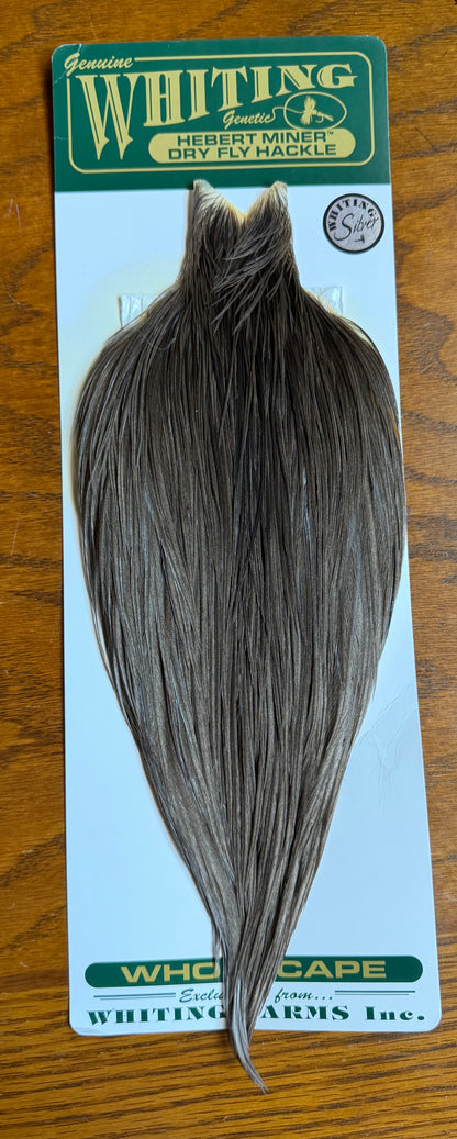 Whiting Hebert Miner Silver Grade Cape Dark Gray Dun 644-SH-E-L
