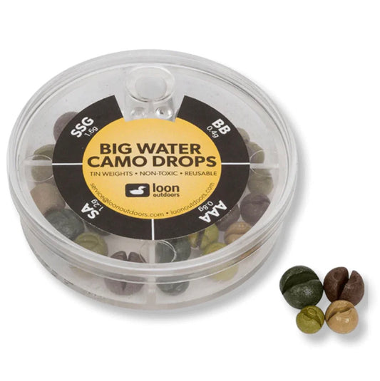 Loon Camo Tin Drops Splitshot 4 Division- Big Water